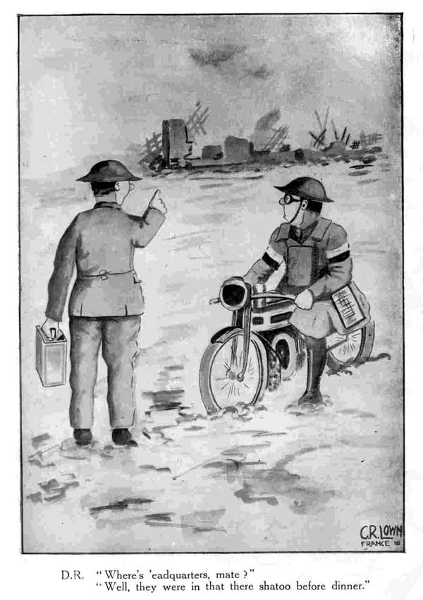 World War One cartoons printed for the Signals Section